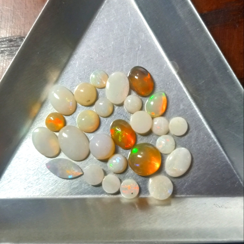 Multi Color & Size Mixed Shaped Opal Cabochon Par… - image 1